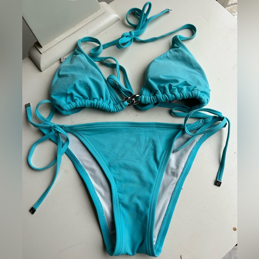 Michael Kors 2 piece Bathing Suit, Size XS, Blue